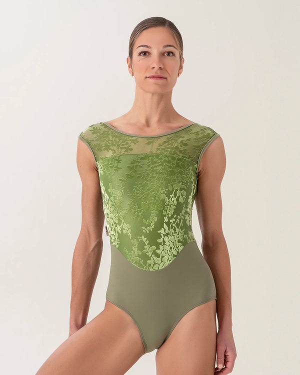 Geneva Leotard - Moss Green