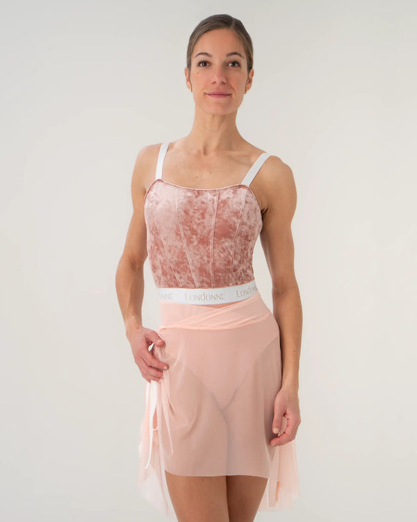 Jupe en maille Hera – Quartz rose