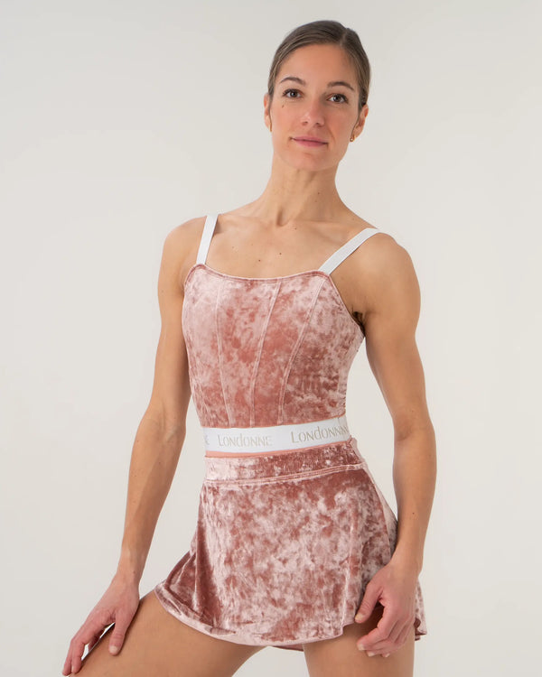 Elora Velvet Skirt – Imperial Topaz