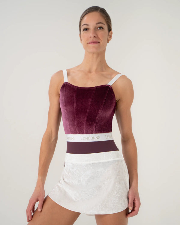 Elora Velvet Skirt – Pearl