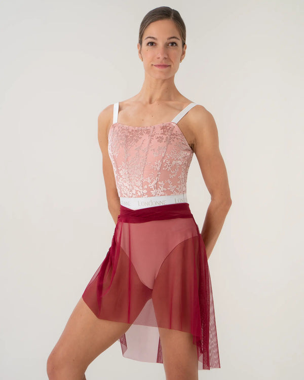 Hera Mesh Skirt – Black Cherry